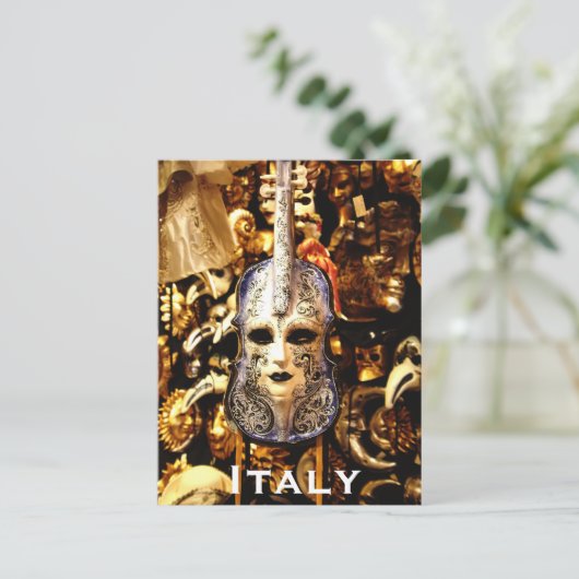 Italië reistoerisme in de binnenvaart briefkaart (Staand voorkant)