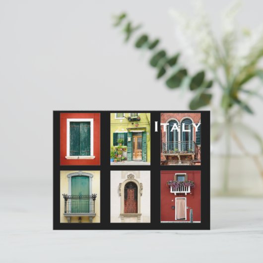 Italië reistoerisme in de binnenvaart briefkaart (Staand voorkant)