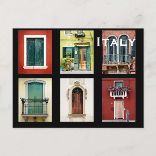 Italië reistoerisme in de binnenvaart briefkaart (Voorkant)