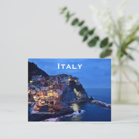 Italië reistoerisme in de binnenvaart briefkaart (Staand voorkant)