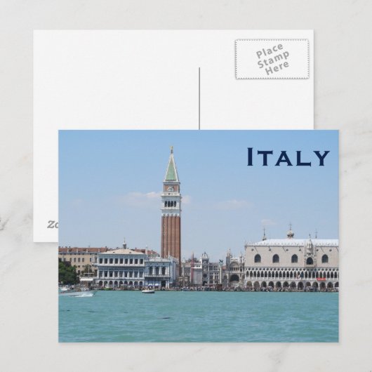 Italië reistoerisme in de binnenvaart briefkaart (Voorkant / Achterkant)