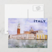 Italië reistoerisme in de binnenvaart briefkaart (Voorkant / Achterkant)