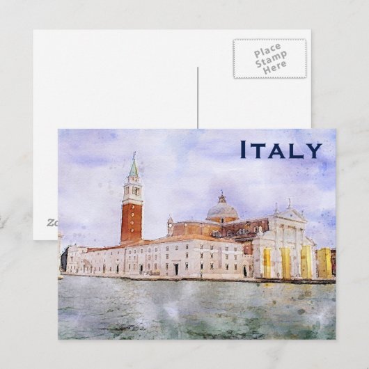 Italië reistoerisme in de binnenvaart briefkaart (Voorkant / Achterkant)