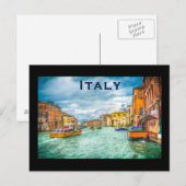Italië reistoerisme in de binnenvaart briefkaart (Voorkant / Achterkant)