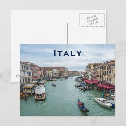 Italië reistoerisme in het buitenland briefkaart (Voorkant / Achterkant)