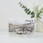 Italië reistoerisme in het buitenland briefkaart (Staand voorkant)