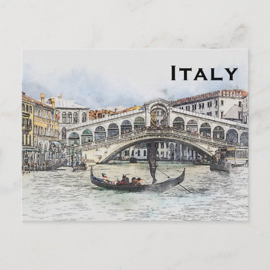 Italië reistoerisme in het buitenland briefkaart (Voorkant)