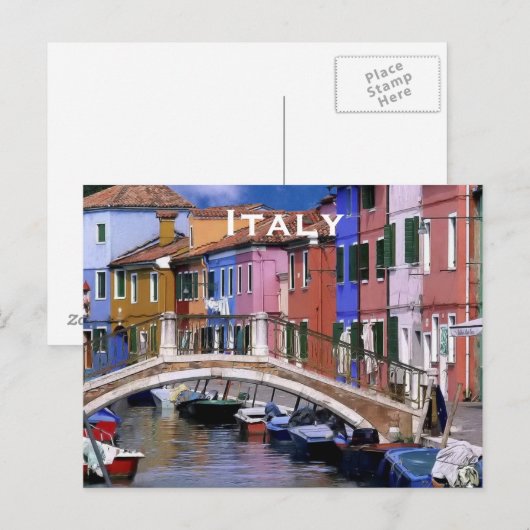 Italië reistoerisme in het buitenland briefkaart (Voorkant / Achterkant)