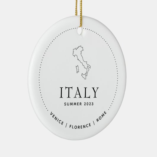 Italië Reizen Classic Custom Keepsake Keramisch Ornament (Rechts)