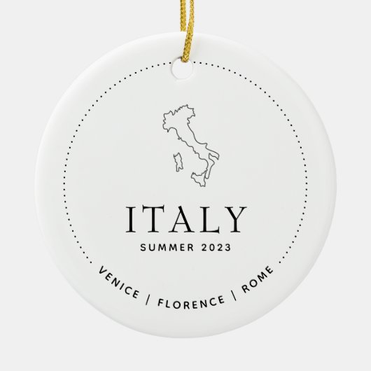 Italië Reizen Classic Custom Keepsake Keramisch Ornament (Voorkant)