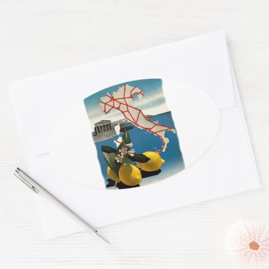  Italië reizen Ovale Sticker (Envelop)