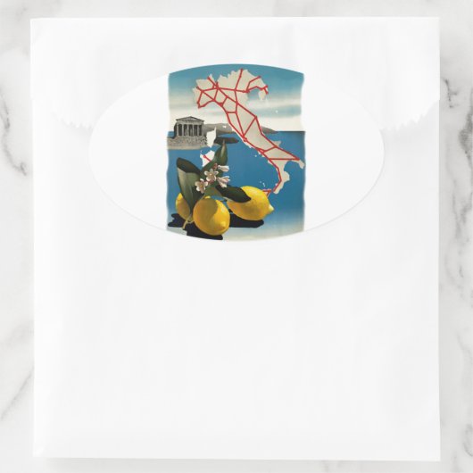  Italië reizen Ovale Sticker (Tas)