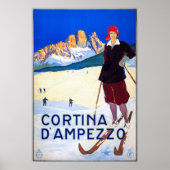  Italië Reizen Poster | Cortina d'Ampezzo (Voorkant)