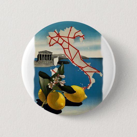 Italië reizen Ronde Button 5,7 Cm (Voorkant)