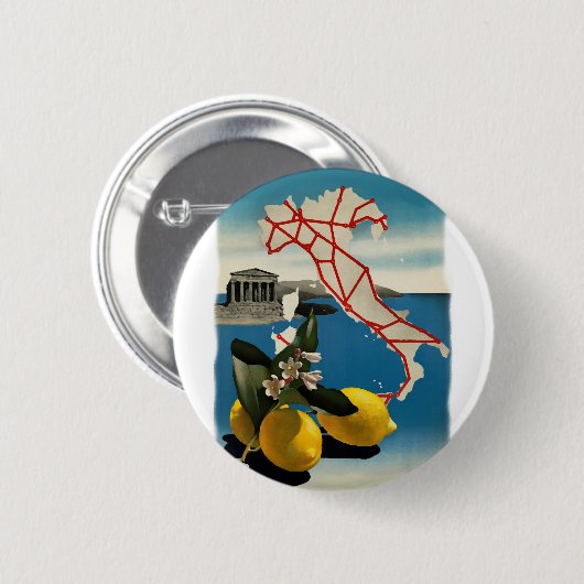  Italië reizen Ronde Button 5,7 Cm (Voorkant /achterkant)