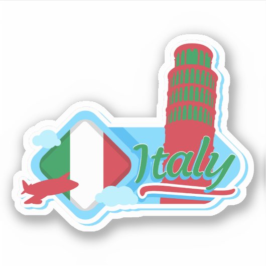 Italië Reizen Sticker azijn (Voorkant)
