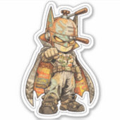 Italië Reizen Superheld Coffee Art Vinyl Sticker (Voorkant)