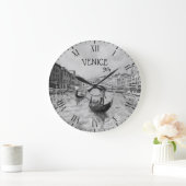 Italië Reizen - Ventilator zwart-wit souvenir Grote Klok (Huis)