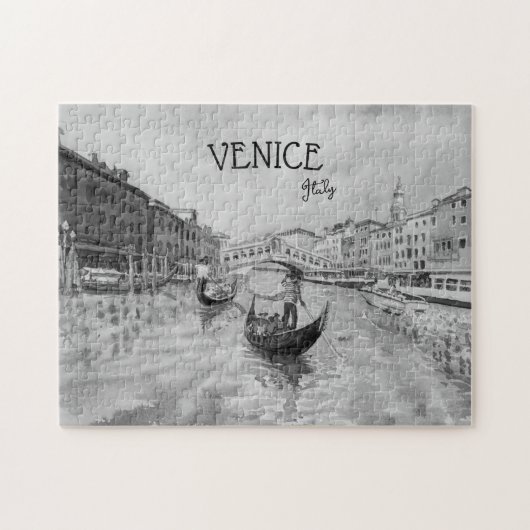 Italië Reizen - Ventilator zwart-wit souvenir Legpuzzel (Horizontaal)