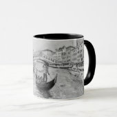 Italië Reizen - Ventilator zwart-wit souvenir Mok (Voorkant rechts)