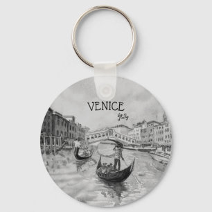 Italië Reizen - Ventilator zwart-wit souvenir Sleutelhanger