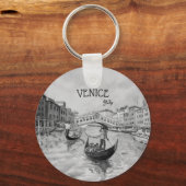 Italië Reizen - Ventilator zwart-wit souvenir Sleutelhanger (Voorkant)