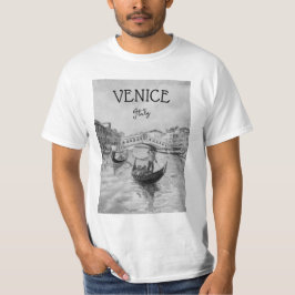 Italië Reizen - Ventilator zwart-wit souvenir T-shirt