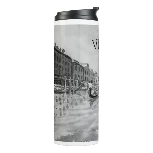 Italië Reizen - Ventilator zwart-wit souvenir Thermosbeker (Gedraaid links)