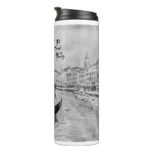 Italië Reizen - Ventilator zwart-wit souvenir Thermosbeker (Geroteerd rechts)