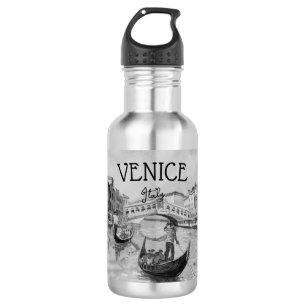 Italië Reizen - Ventilator zwart-wit souvenir Waterfles