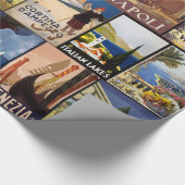  Italië Reizigerposter Collage gift Cadeaupapier (Hoek)