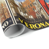  Italië Reizigerposter Collage gift Cadeaupapier (Rol Hoek)