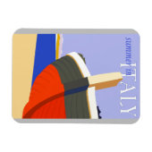 Italië Retro  - italiaans reisbureau voor stralen Magneet (Horizontaal)