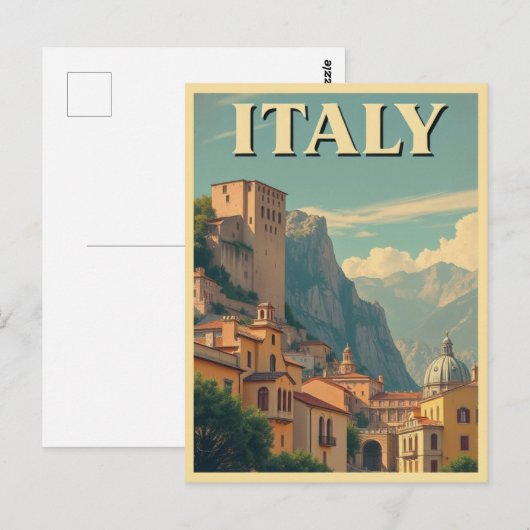  Italië Retro Italiaans Reizen Briefkaart (Voorkant / Achterkant)