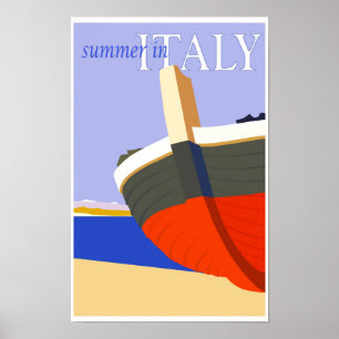 Italië Retro Italiaans toeristisch reizen Poster