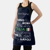 Italië Retro stad en vlag  vakantie souvenir Schort (Insitu)