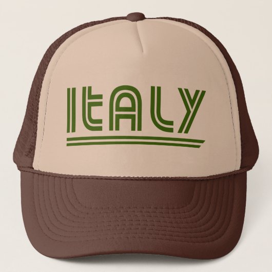 Italië Retro Trucker Hat Trucker Pet (Voorkant)