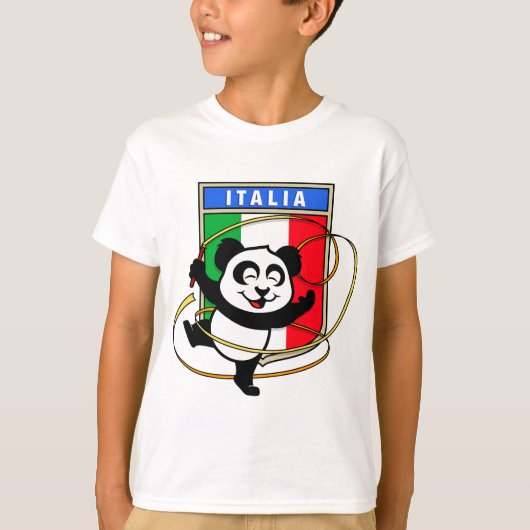 Italië Rhythmic Gymnastics Panda T-shirt (Voorkant)