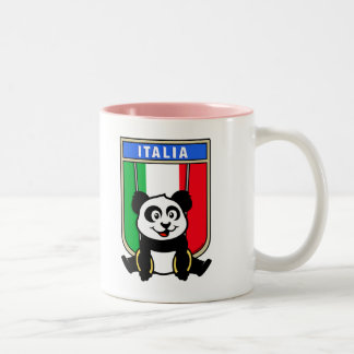 Italië Rings Panda Tweekleurige Koffiemok