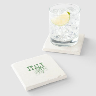 Italië Robuuste naam met boomstammen Groene Word  Stenen Onderzetter