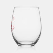 Italië Rode LIEFDE gepersonaliseerd Wijnglas Zonder Voet (Links)