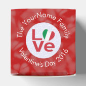 Italië Rode LOVE Vlag Gepersonaliseerd Bedankdoosjes (Bovenkant)