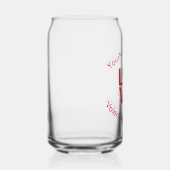 Italië Rode LOVE Vlag Gepersonaliseerd Blikvorm Glas (Rechts)