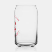 Italië Rode LOVE Vlag Gepersonaliseerd Blikvorm Glas (Links)