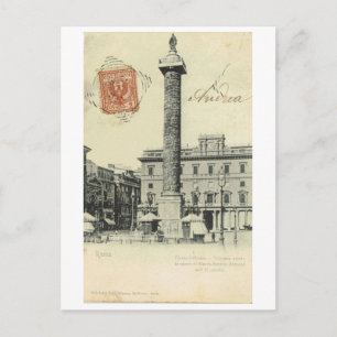  Italië, Roma Piazza Colonna, 1901 Briefkaart