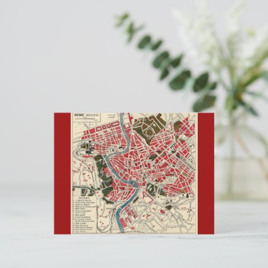  Italië Romakaart Rome Briefkaart (Staand voorkant)