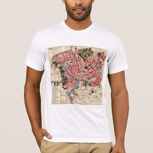  Italië Romakaart Rome T-shirt (Voorkant)