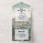 Italië Rome Bestemming Bruiloft All In One Uitnodiging (Binnen)