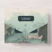 Italië Rome Bestemming Bruiloft All In One Uitnodiging (Achterkant)