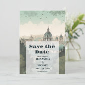 Italië Rome Bestemming Bruiloft Save The Date (Staand voorkant)